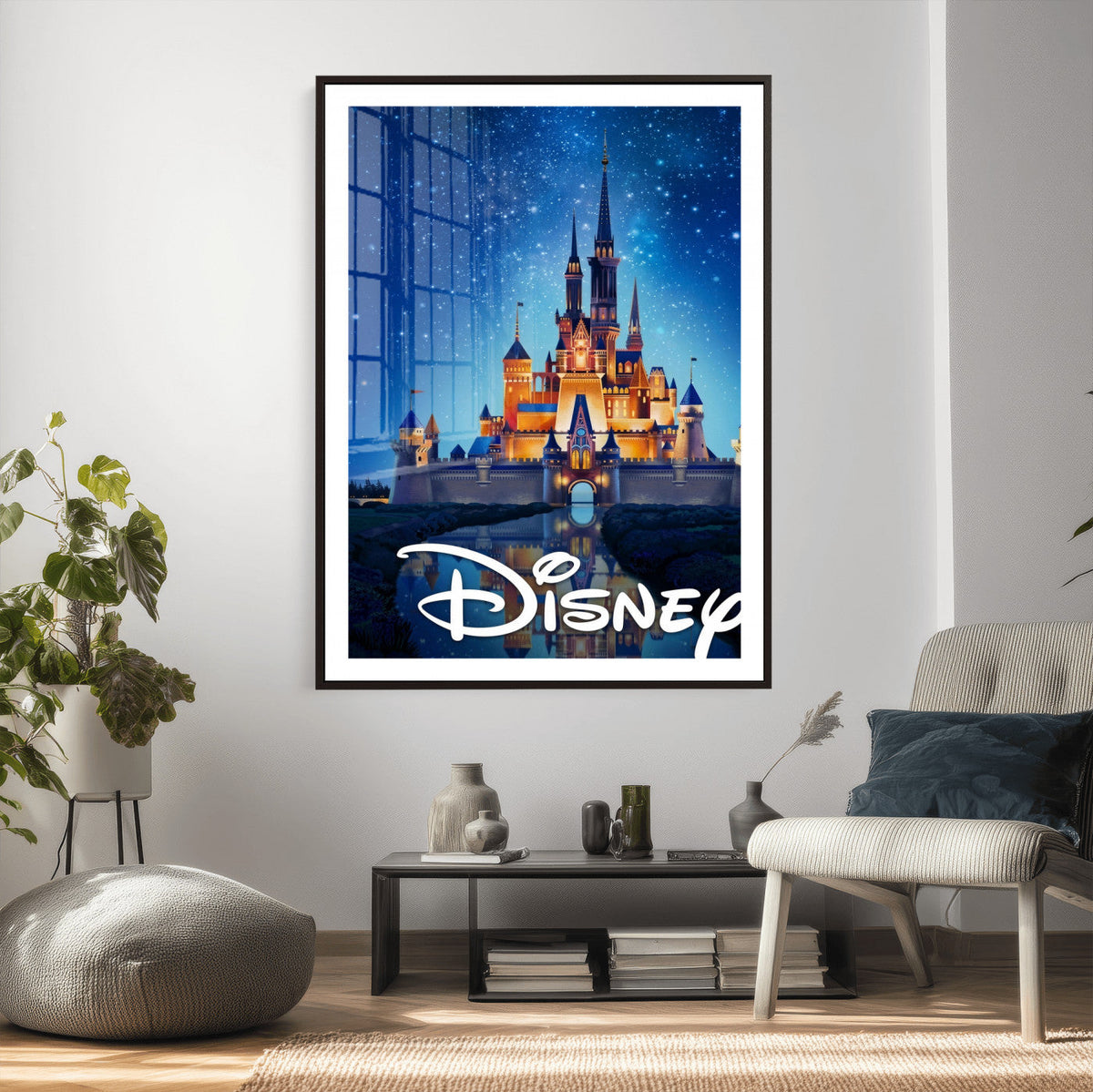 Disney Castle Wall Art – Framed Magic Kingdom Canvas