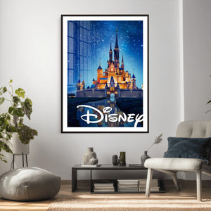 Disney Castle Wall Art – Framed Magic Kingdom Canvas