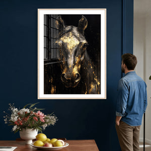 Abstract Horse Wall Art Canvas Print – Painting Style