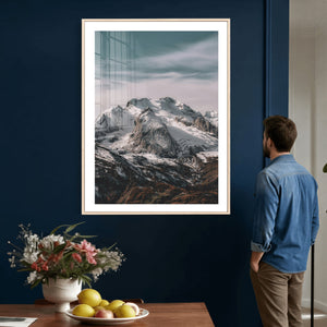 Alpine Mountain Landscape Wall Art Canvas Print, Snowy Peak