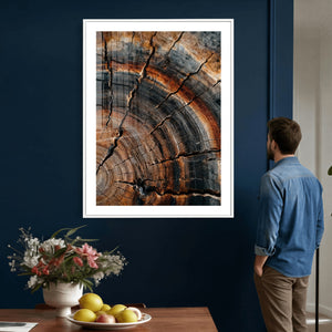 Abstract Tree Rings Wall Art Canvas Print Wood Grain Rings