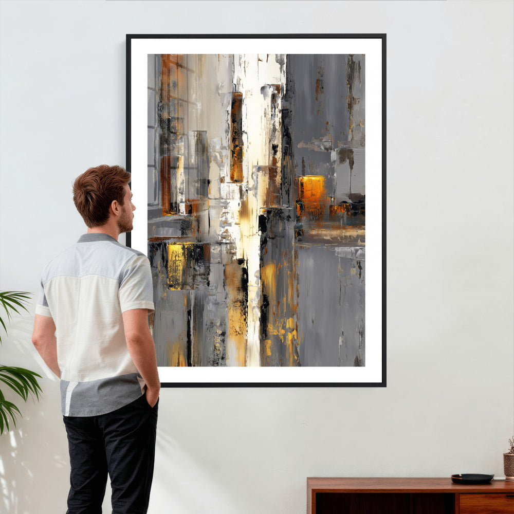 Abstract Urban Reflection Wall Art Canvas Print