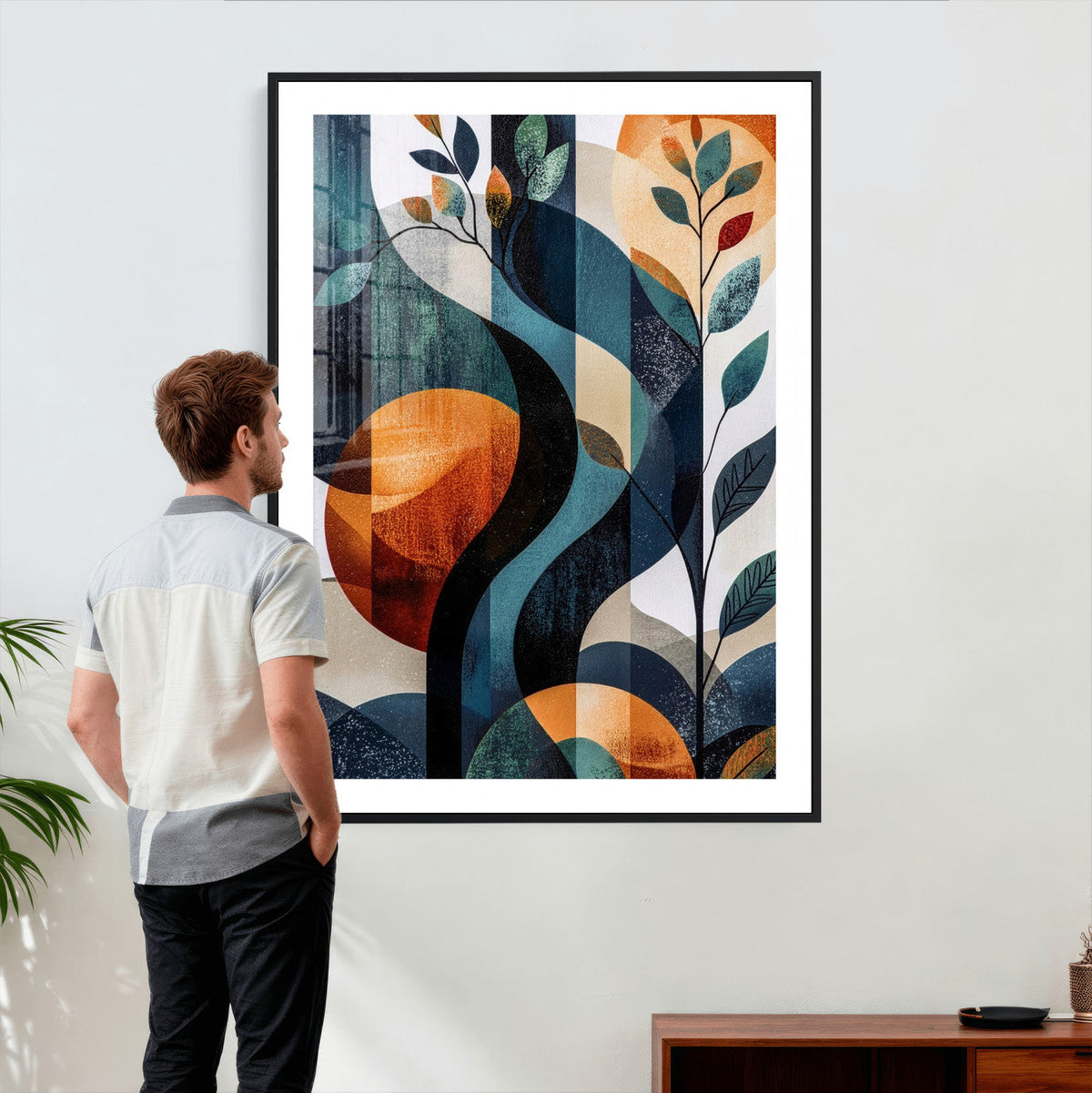 Abstract Flower Wall Art Canvas Print