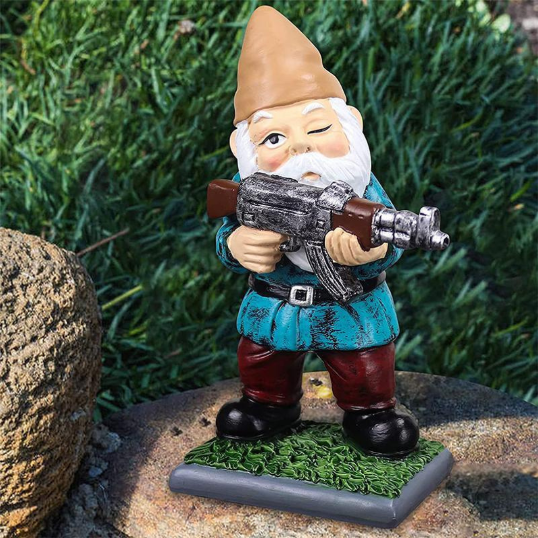 Military Garden Gnome Statue