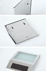 Solar LED Address Sign – Stainless Steel House Number Light with White LEDs, Waterproof, Customizable Numbers & Letters, Auto On/Off, 7.86 x 7.07 Inches