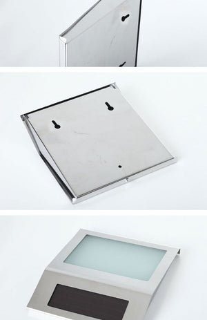 Solar LED Address Sign – Stainless Steel House Number Light with White LEDs, Waterproof, Customizable Numbers & Letters, Auto On/Off, 7.86 x 7.07 Inches