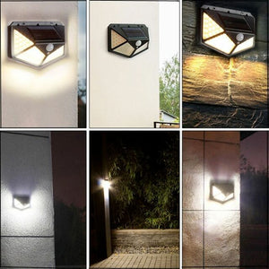 2-Pack Solar Powered 100-LED Motion Activated Outdoor Light