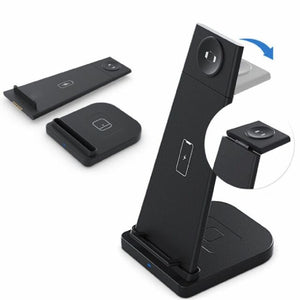 3-in-1 Fast Wireless Charging Stand for Phones, Apple Watch & AirPods