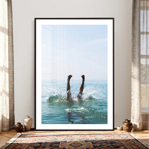 Splash Dive Wall Art – Ocean Waves Canvas Print, Summer Swim