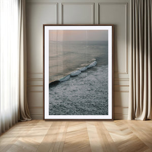 Ocean Waves Wall Art Canvas Print – Framed Coastal Serenity
