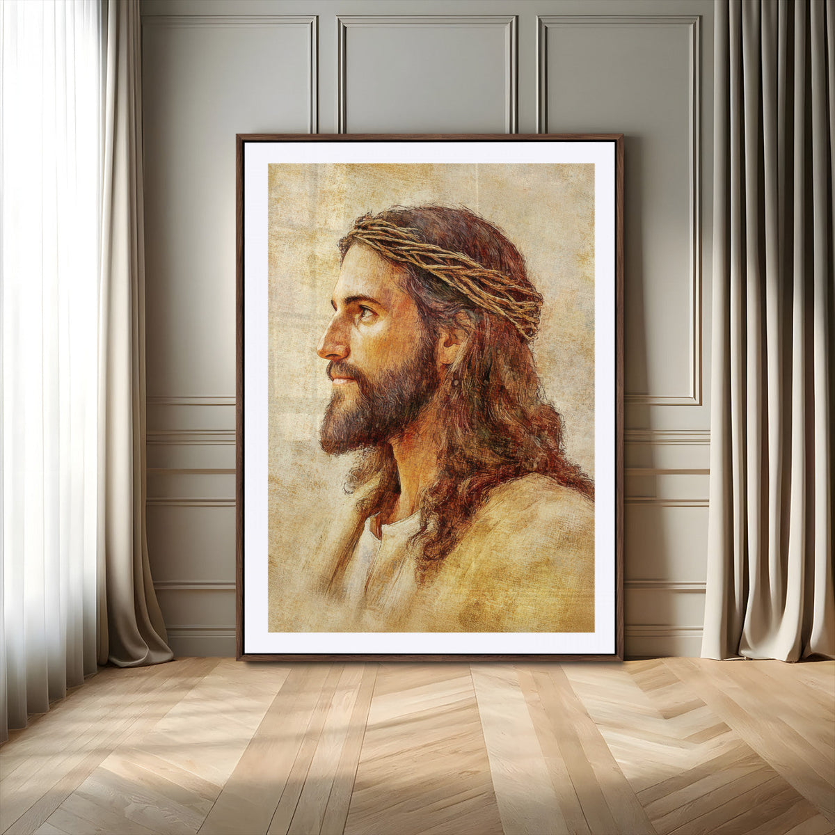 Spiritual Portrait Wall Art – Framed Inspirational Canvas