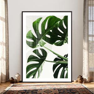 Abstract Teal Blue Wall Art Canvas Print, Modern Abstract
