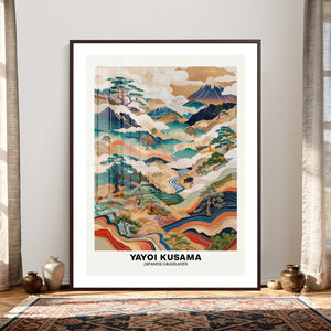 Yayoi Kusama Japanese Landscape Wall Art Canvas Print,