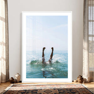 Splash Dive Wall Art – Ocean Waves Canvas Print, Summer Swim