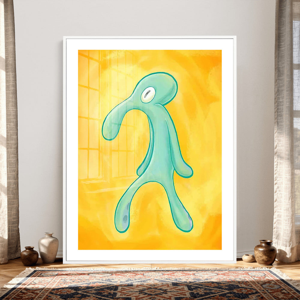 Squidward Tentacles Wall Art Canvas Print – Bold and Brash