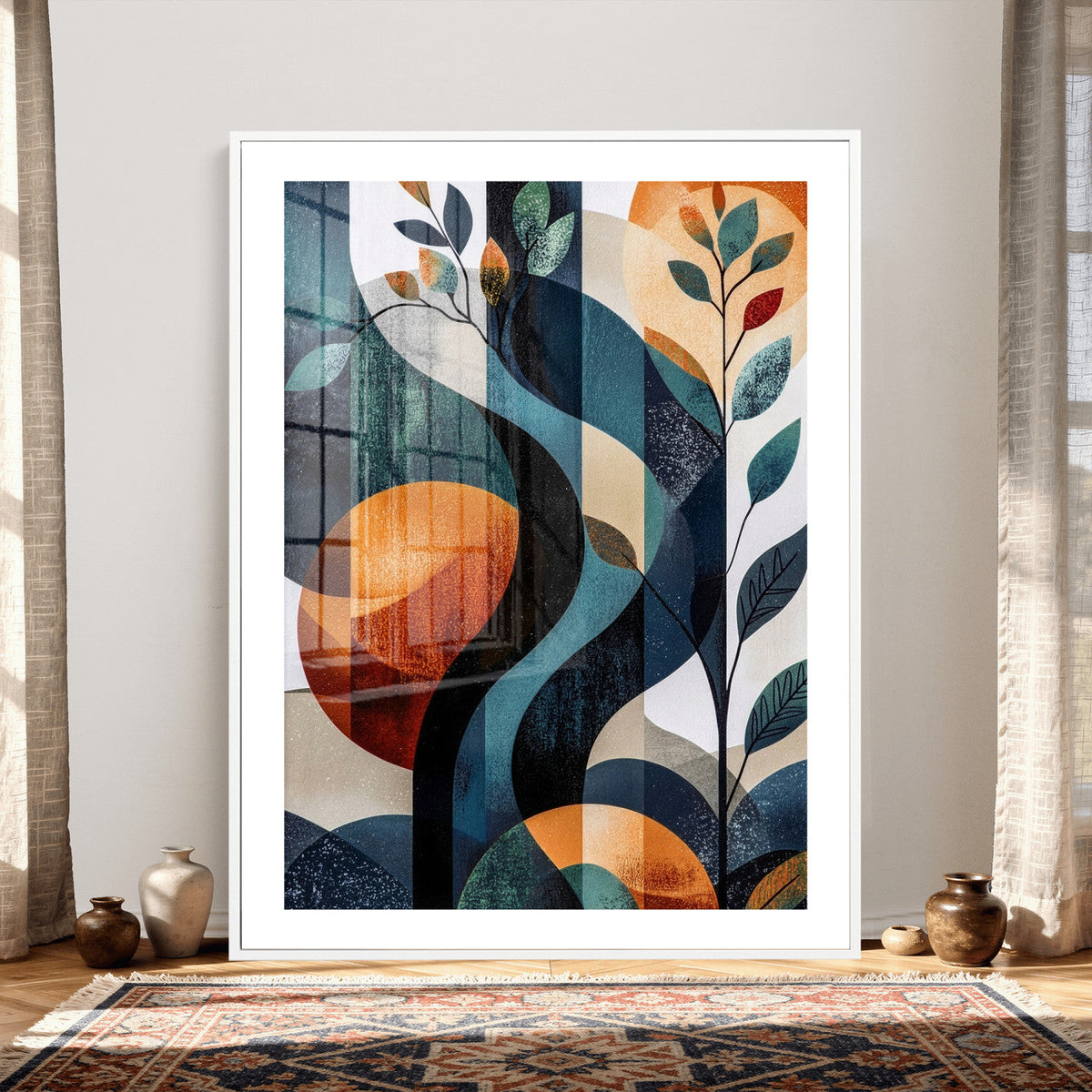 Abstract Flower Wall Art Canvas Print