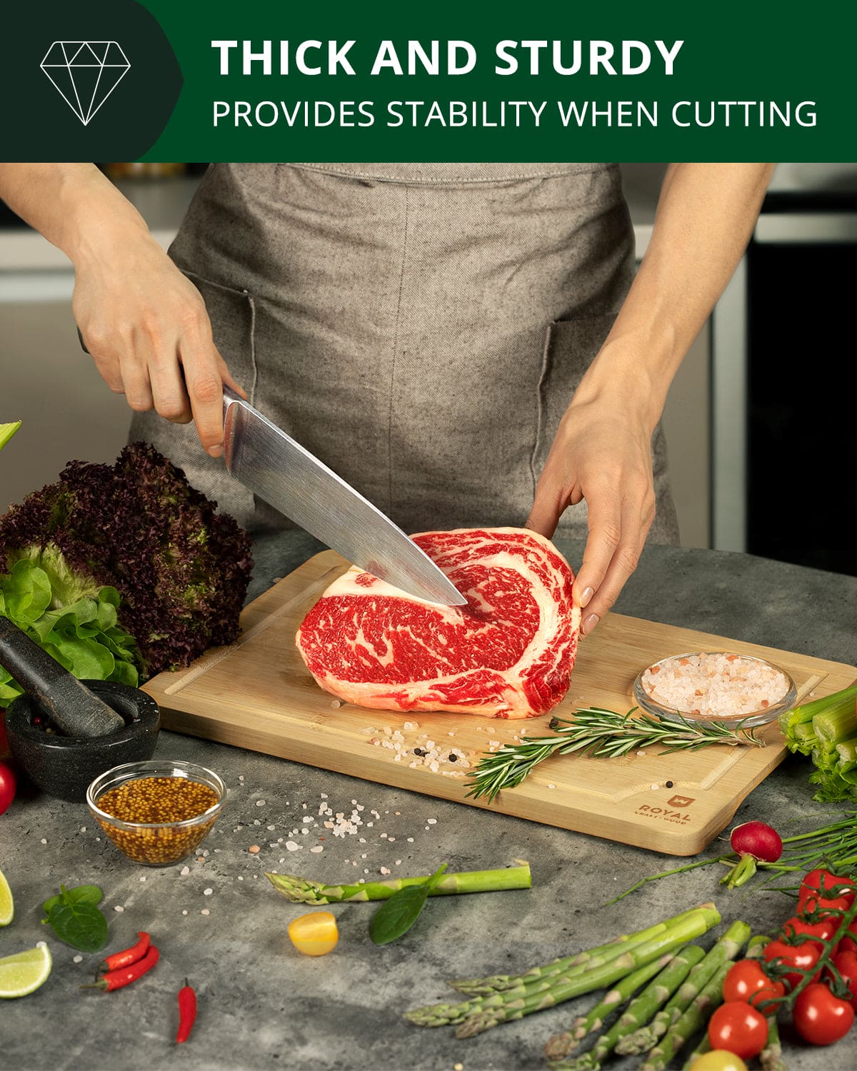 Cutting Board Large 15x10 by Royal Craft Wood