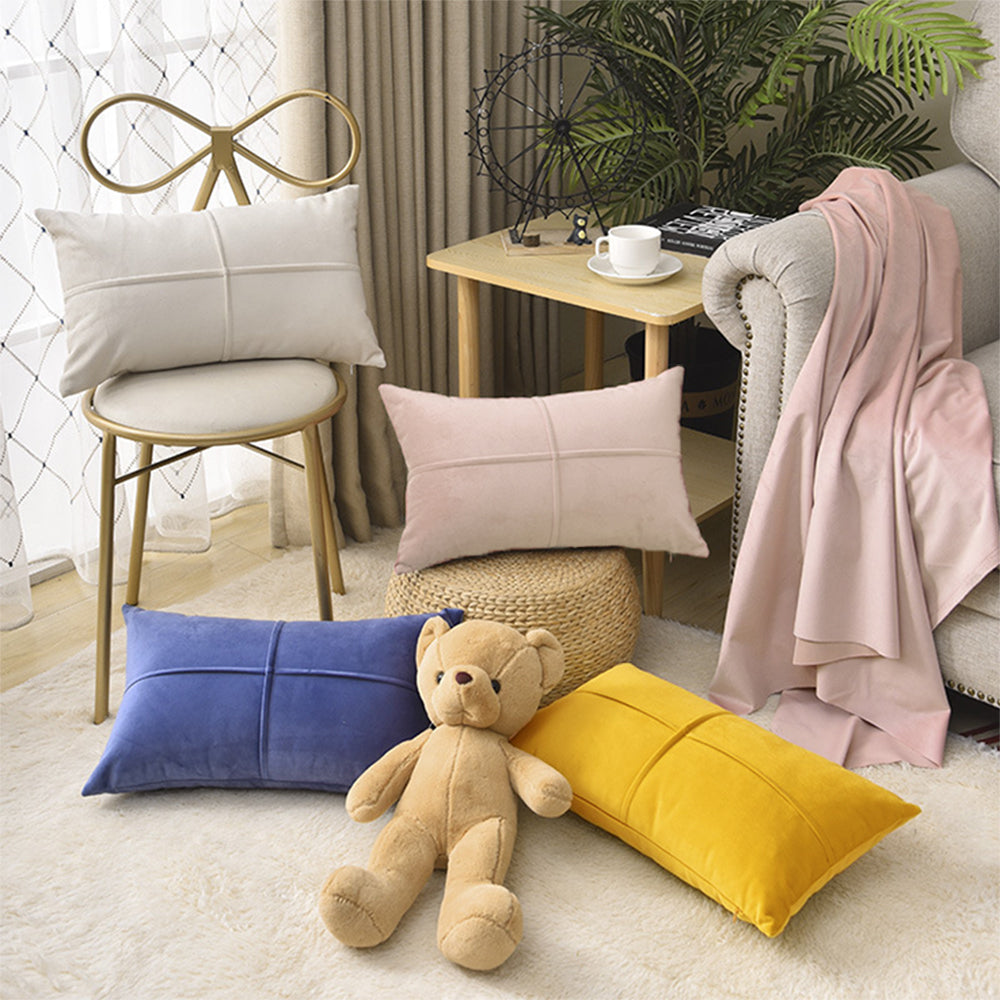 2-Piece Throw Pillow Covers with 450g Inserts, blue, 12X20 WITH INSERTS, Decorative Pillow Set – Fancy & Stacy