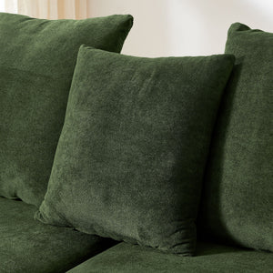L-Shape Sectional Sofa, Modular Compressed Couch For Living Room Bedroom, 4 Seater - Green