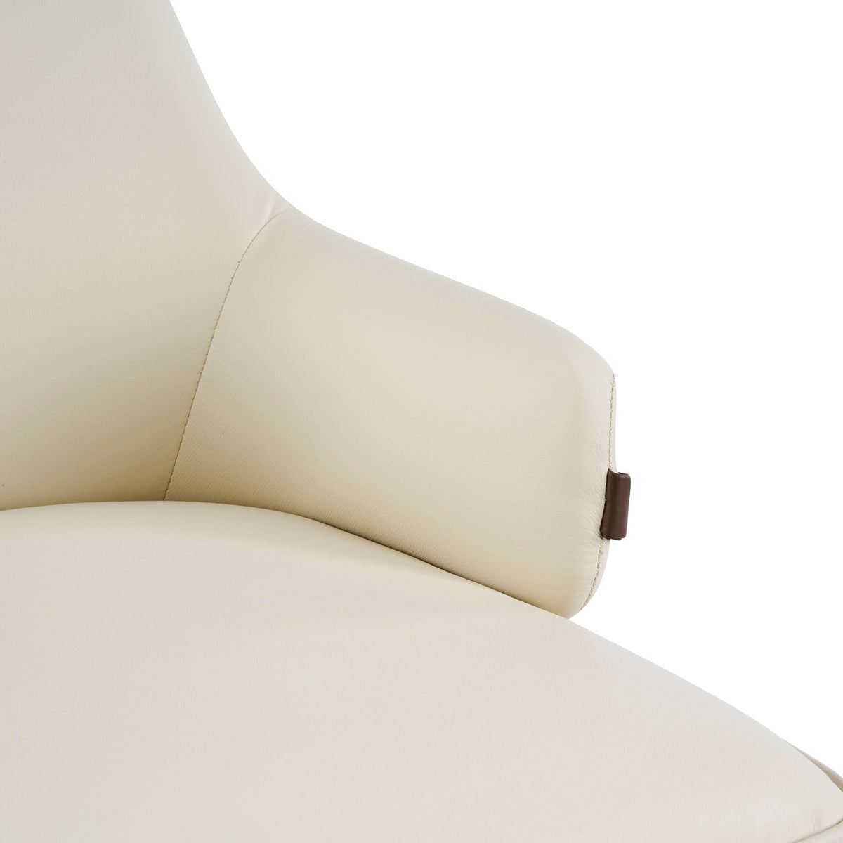 Indoor Dining Chair Set of 2 with Ergonomic Armrests - Beige/Brown