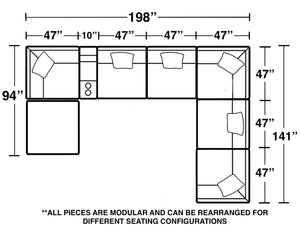 Posh - Modular Sectional And Ottoman