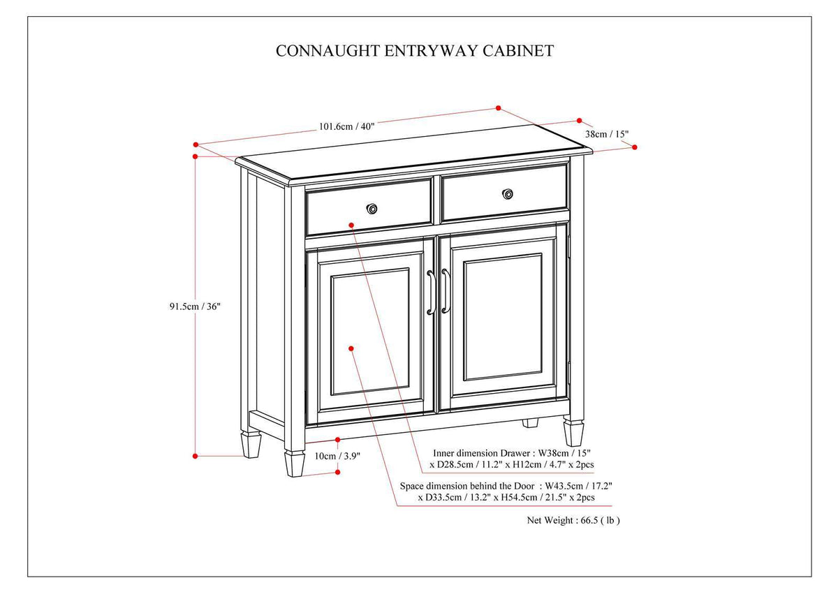 Entryway Storage Cabinet with Adjustable Shelves - Multiple Colors