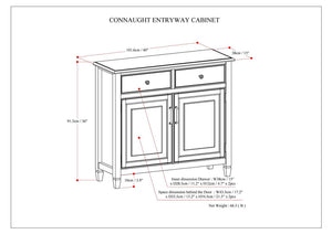 Entryway Storage Cabinet with Adjustable Shelves - Multiple Colors