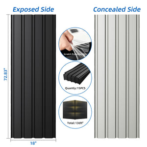 Galvanized Metal Roof Panel Length 72.8 inches - 15 Piece Set