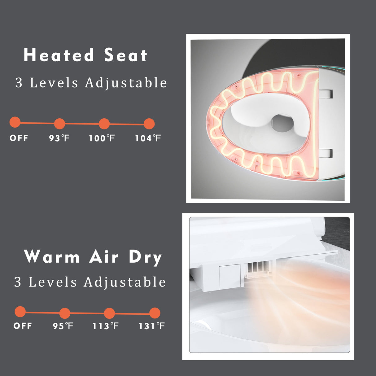 Unique Smart Toilet with Bidet Built-In
