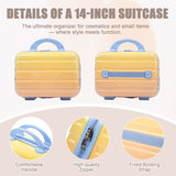 14'/20' 2-Piece PC Spinner Wheel Luggage Set in Gradient Blue and Yellow