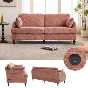 2 Seater Sofa With LED Light, USB Charging Port, And Storage Bag