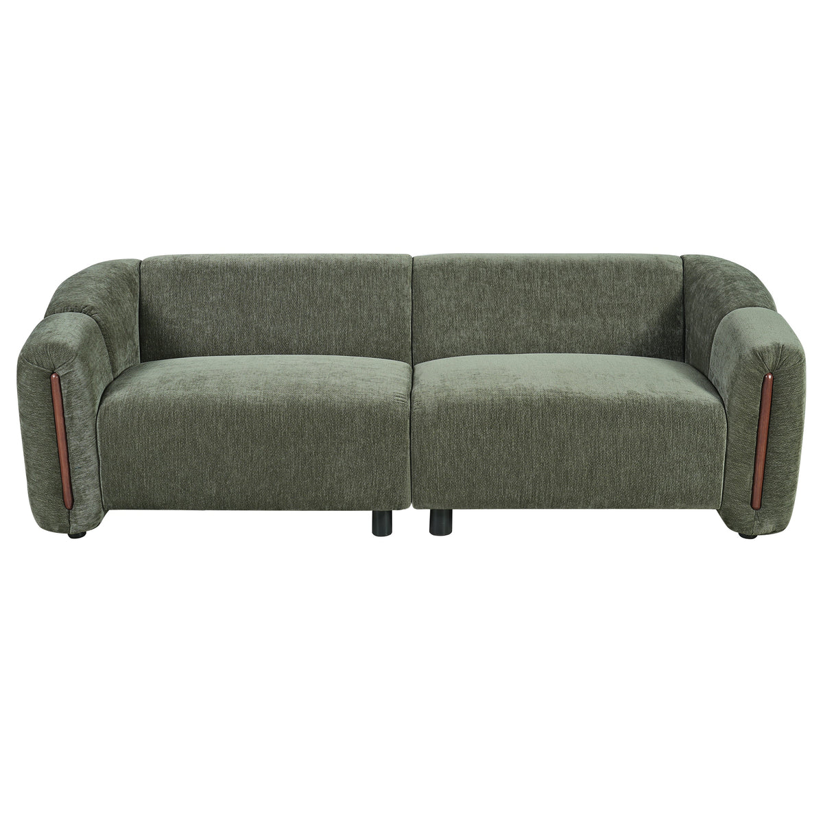 87.4" Modern Minimalist Curved Block Sofa
