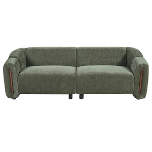 87.4" Modern Minimalist Curved Block Sofa