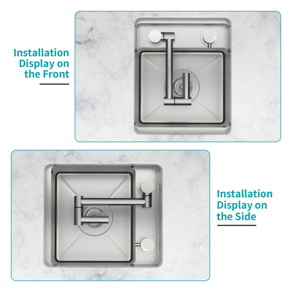 Undermount Bar Sink With Folding Faucet