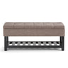 Saxon - Upholstered Transitional Storage Ottoman Bench