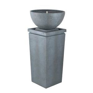 Zen Bowl Water Fountain Outdoor Bird Feeder and Garden Feature