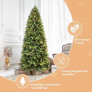 7.5FT Christmas Tree with 1599 Tips and 450 Warm Lights
