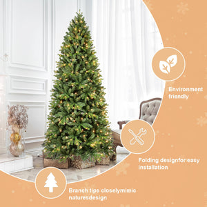 7FT Christmas Tree with 1375 Tips and 400 Warm Lights