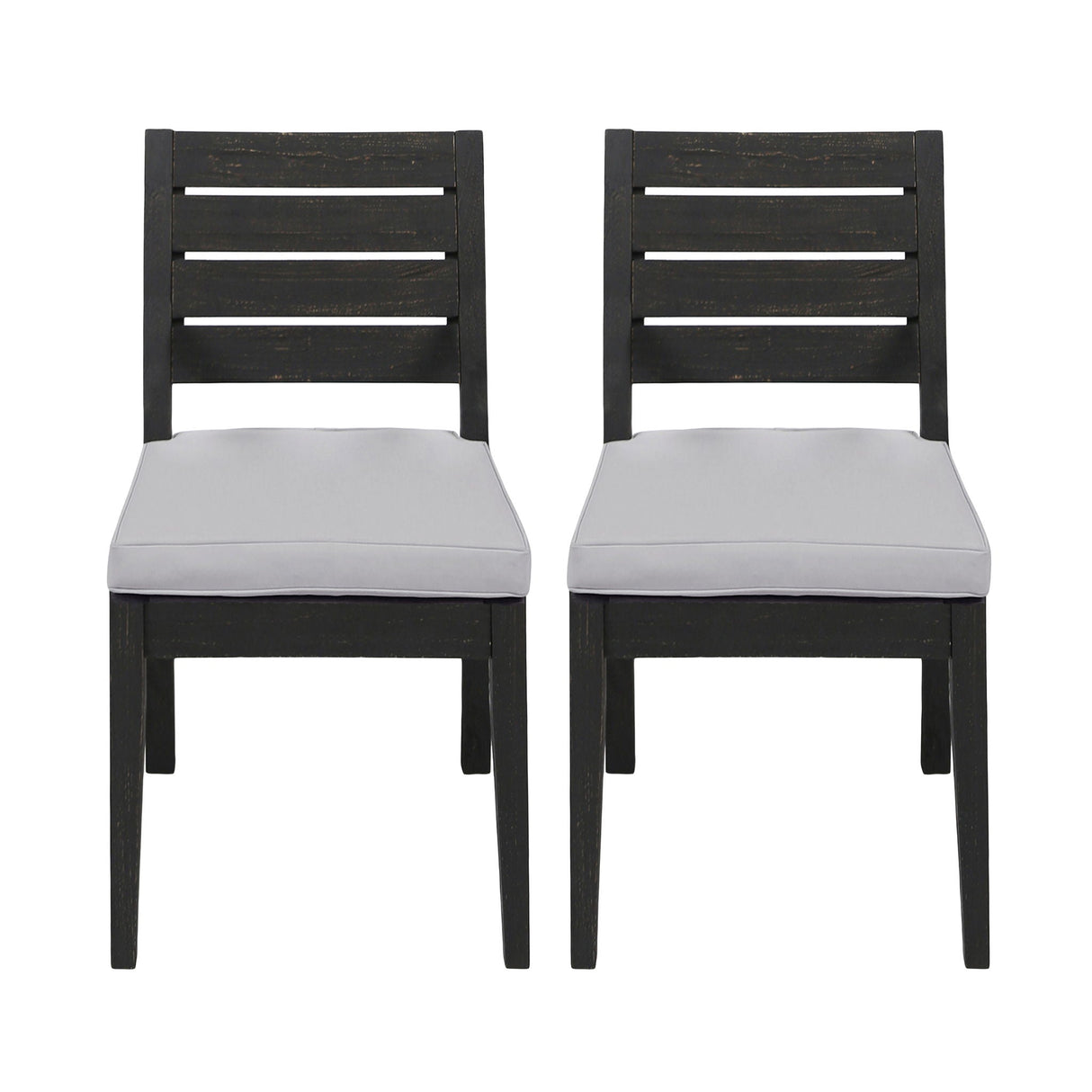 Outdoor Armless Dining Chair With Cushions