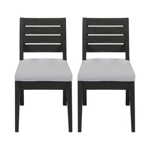 Outdoor Armless Dining Chair With Cushions
