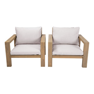 Stylish Outdoor Chair Set With Cushions For Garden (Set of 2)