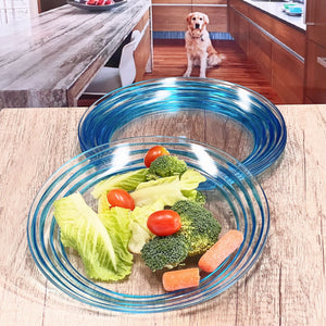 Designer Swirl Acrylic Dinner Plates (Set of 4)
