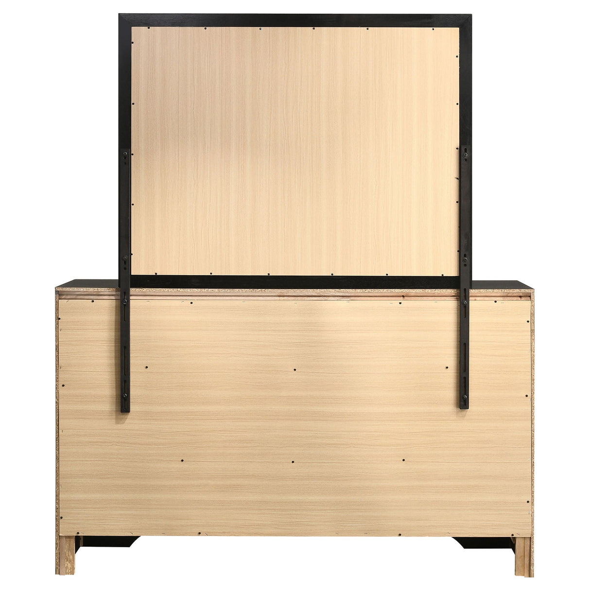 Annie - 7 Drawer Dresser With Mirror - Black