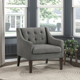 Contemporary Button Tufted Accent Chair