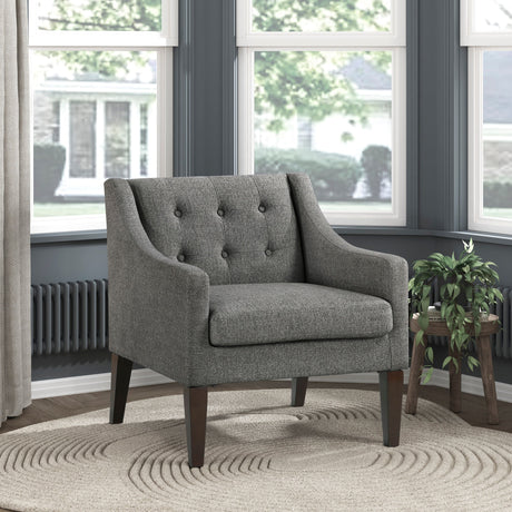 Contemporary Button Tufted Accent Chair