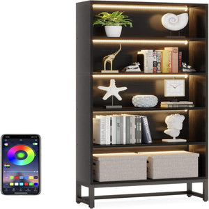 5 Tier Heavy Duty Bookshelf For Living Room