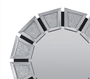 Noralie Mirrored Faux Diamonds Accent Mirror