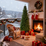 6FT Classic Pencil Christmas Tree is an 72-inch classic pencil-shaped Christmas tree