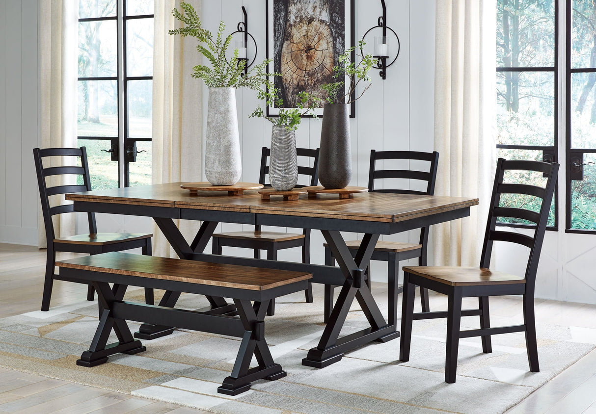 Wildenauer - Dining Room Side Chair (Set of 2) - Brown / Black