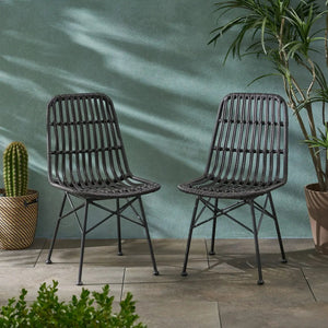 Sawtelle Outdoor Wicker Armless Chair